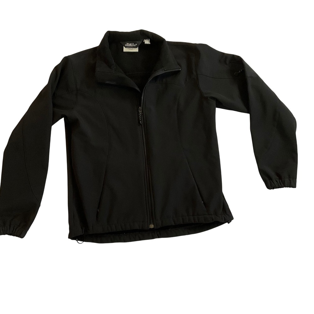Black Diamond Women's Black Softshell Jacket Full Zip‎ Outdoor Coat M/M Medium